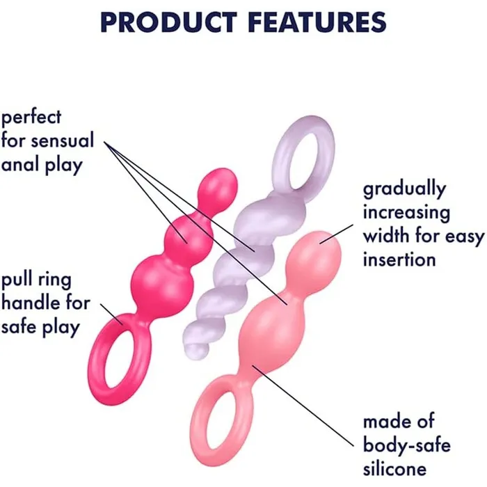 Satisfyer Pro Anal | Satisfyer Booty Call Set Of 3 Multicolour Anal Plugs
