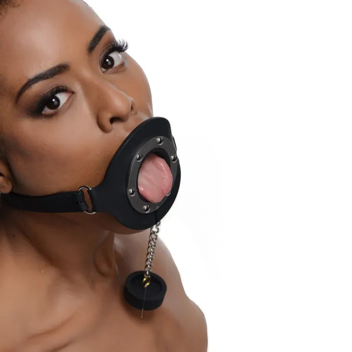 XR Brands Pie Hole Silicone Feeding Gag | Female Sex Toys