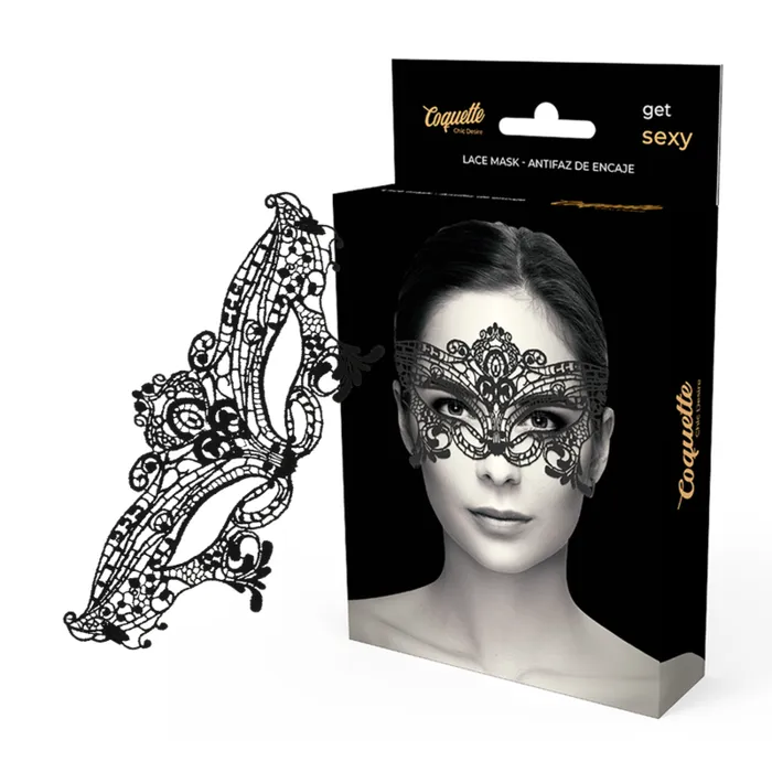 COQUETTE CHIC DESIRE Mascherina ampia in pizzo nero | Female Sex Toys