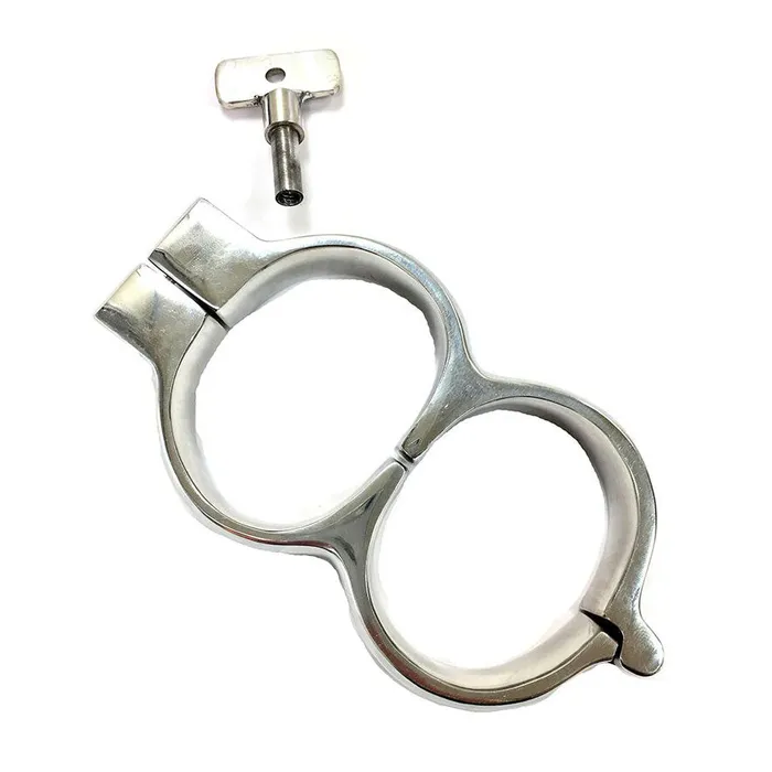 Dildos Rouge Garments Rouge Stainless Steel Lockable Wrist Cuffs