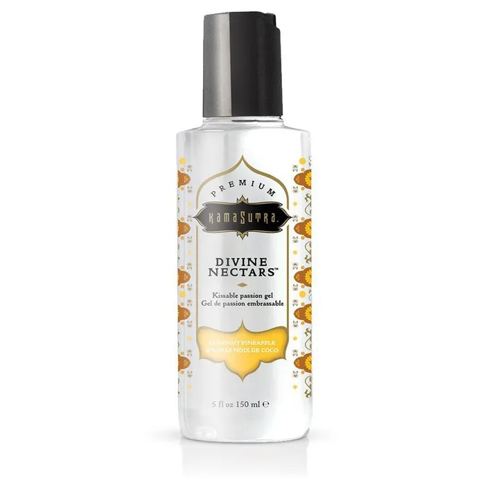 Divine Nectars Flavored Body Glide Coconut Pineapple 5 Fl Oz 150ml Kama Sutra Female Sex Toys