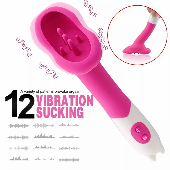 Female Sex Toys | Rechargeable Clit Licking Tongue Sucking Vibrator G-Spot Oral Sex Toys for Women - secretera