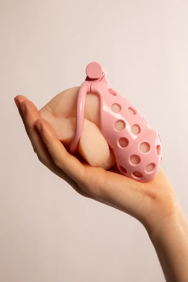Female Sex Toys | RIMBA Gabbia per Pene Regolabile in Plastica Rosa