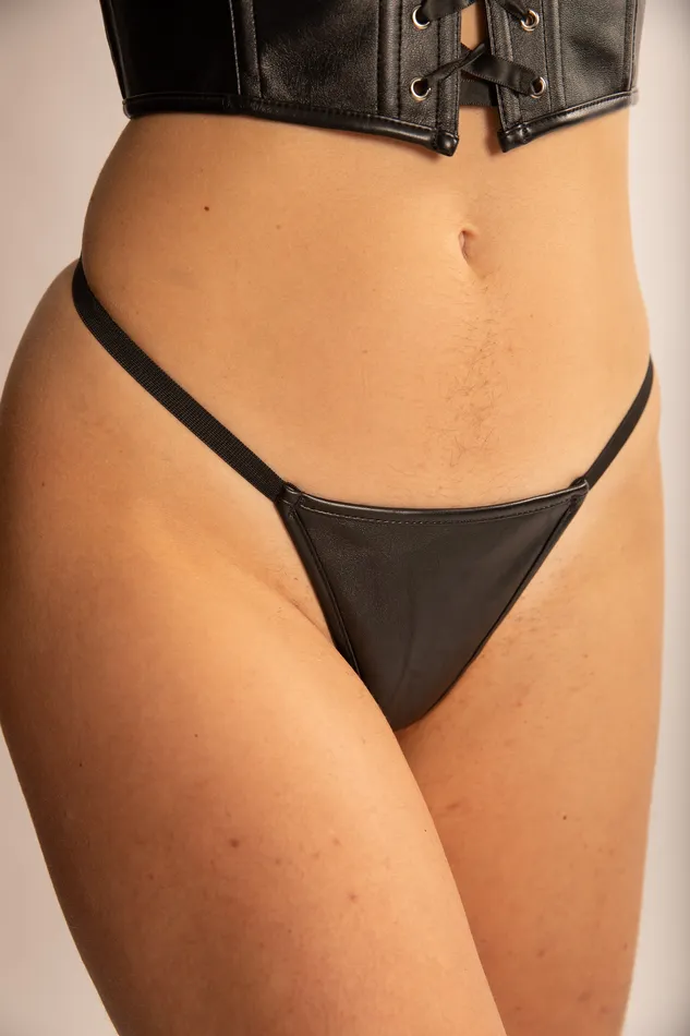 Female Sex Toys | SUZHOU Set Corsetto & Perizoma in Eco Pelle