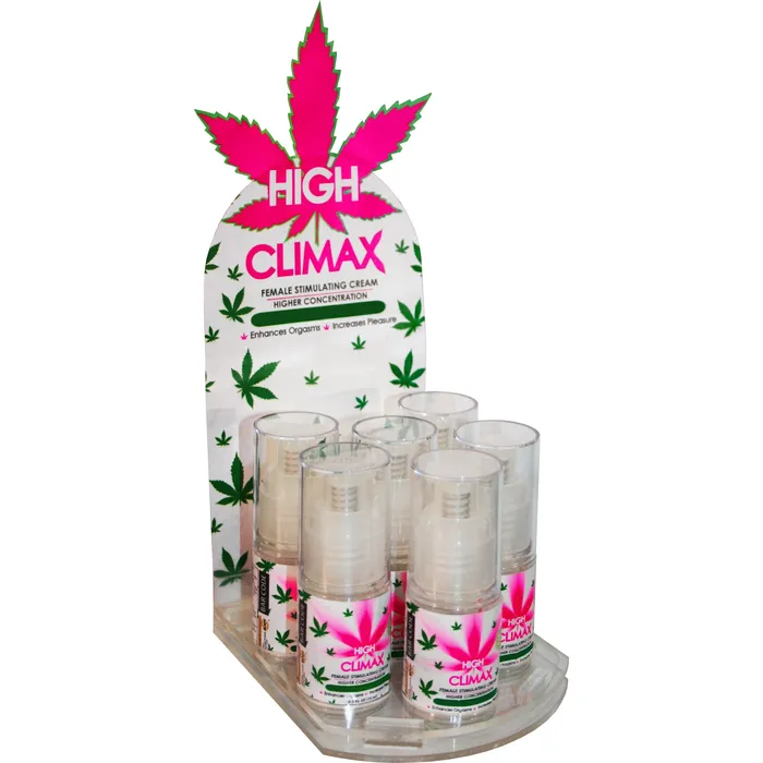 High Climax Female Stimulating Cream 05 Fl Oz 15 ml 6 Count Display Body Action Vibrators