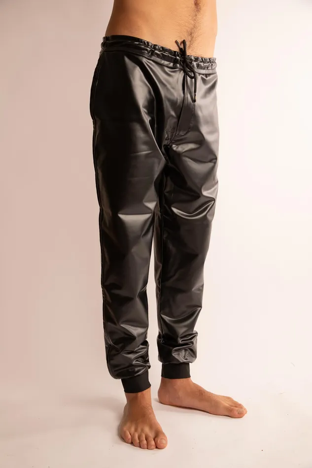 Joggers in Vinile Nero ORION Female Sex Toys