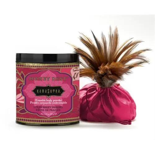 Kama Sutra Female Sex Toys Honey Dust Body Powder Strawberry Dreams 8 Oz