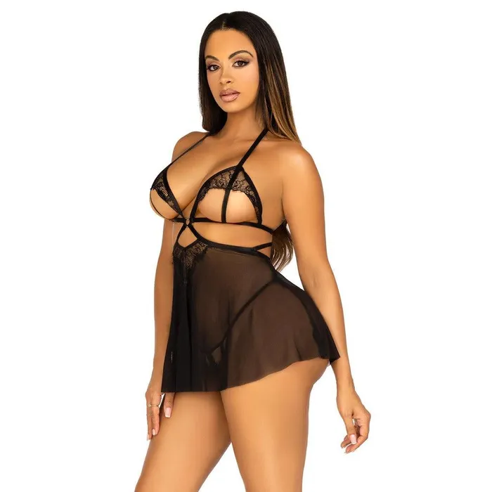 Leg Avenue Open Cup Babydoll And Panty | Leg Avenue Lingerie Female Sex Toys