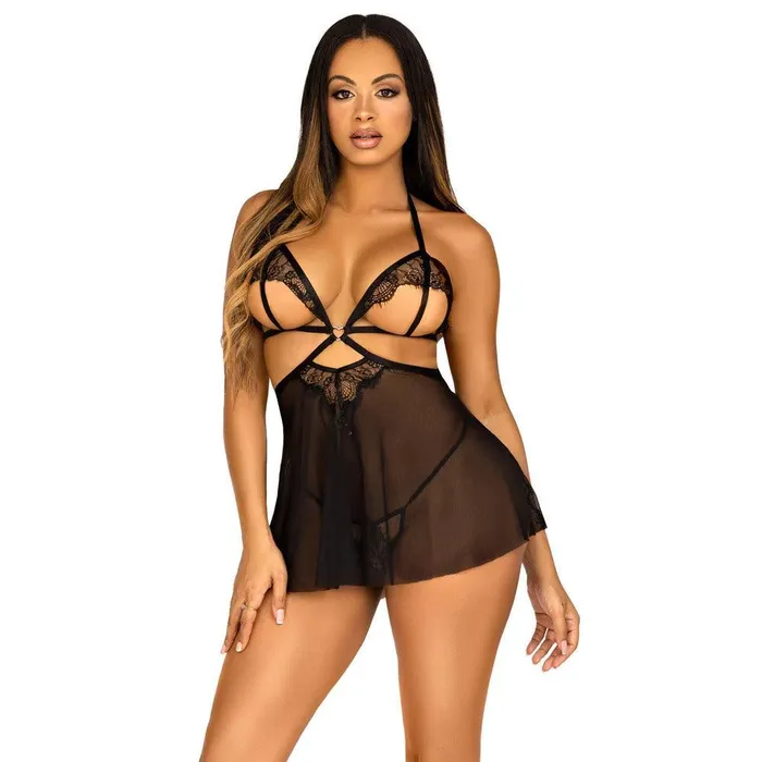 Leg Avenue Open Cup Babydoll And Panty | Leg Avenue Lingerie Female Sex Toys