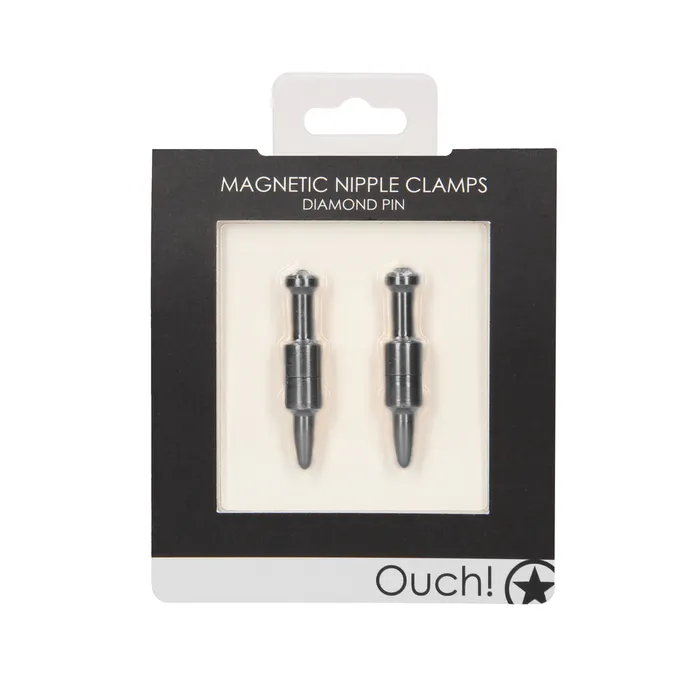 Ouch Magnetic Nipple Clamps Diamond Pin Grey | Shots Toys Couples Ouch Magnetic Nipple Clamps Diamond Pin Grey | Shots Toys Couples
