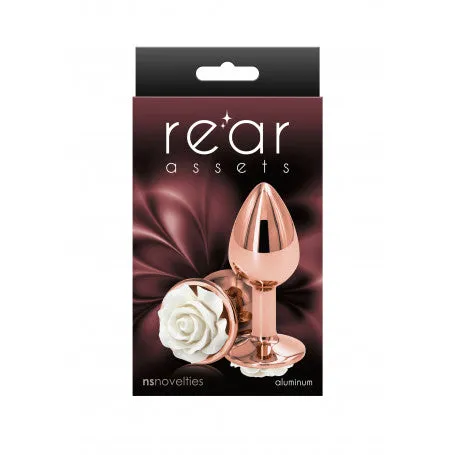 Plug anale Rear Assets design Rosa bianco Small ns Novelties Anal