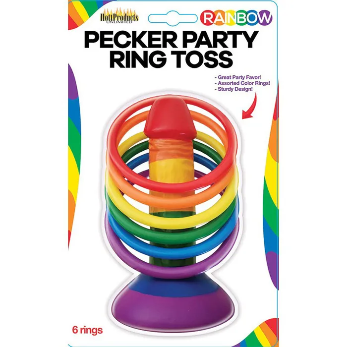 Rainbow Pecker Party Ring Toss | E-Z Sensations Male Sex Toys