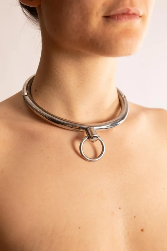 RIMBA Female Sex Toys Collare con Anello in Acciaio