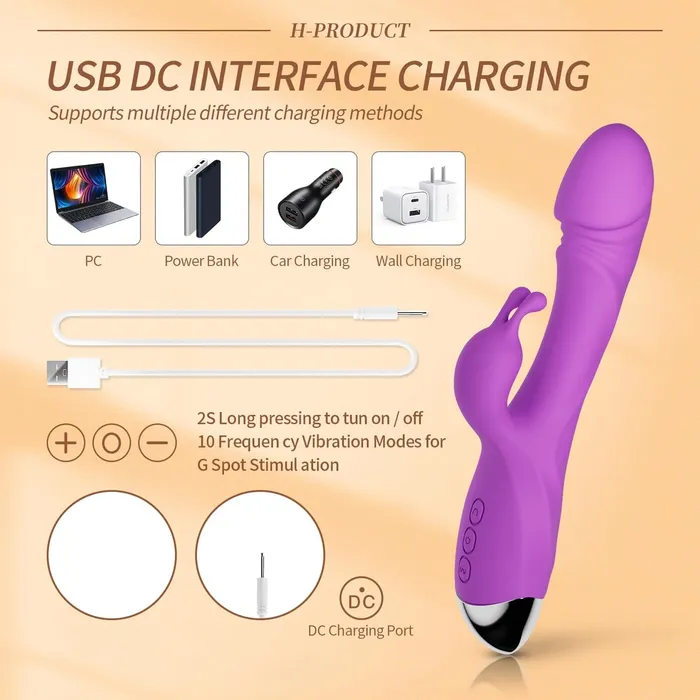 secretera Female Sex Toys | Female Sex Toy Rabbit Vibrator for Women Dildo G-Spot Massager Rechargeable UK