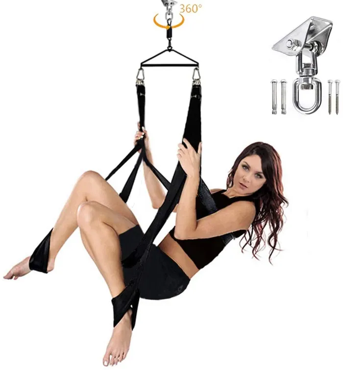 Sex Swing 360 Degree Spinning Sex Swing Dual Hook Sling Adult Games Adventure Toys for Naughty Couple Brand MISSTU Couples Sex Swing 360 Degree Spinning Sex Swing Dual Hook Sling Adult Games Adventure Toys for Naughty Couple Brand MISSTU Couples
