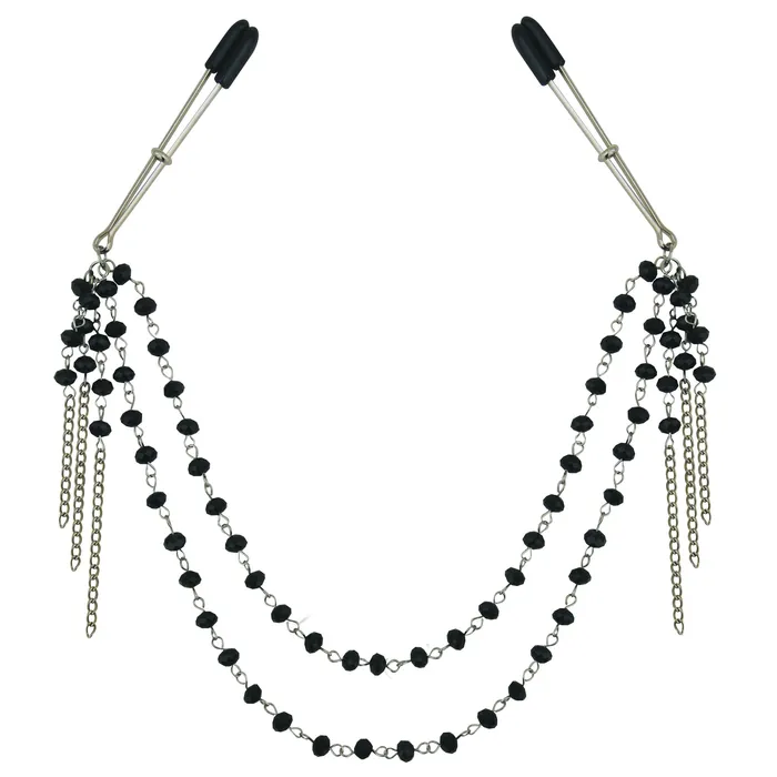 Sincerely Black Jeweled Nipple Clips Sportsheets Anal