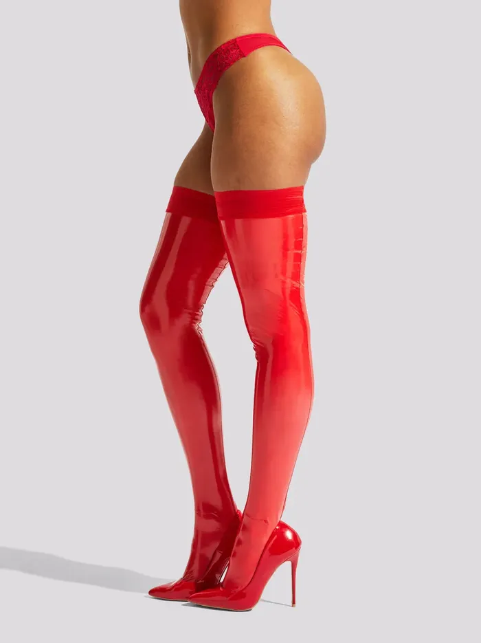 Vibrators | Ann Summers Wet Look Hold Ups Red